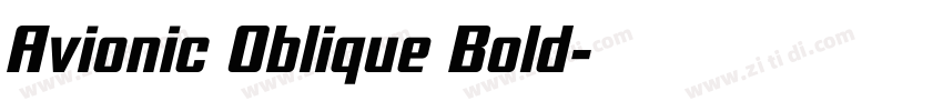 Avionic Oblique Bold字体转换 Avionic Oblique Bold字体转换
